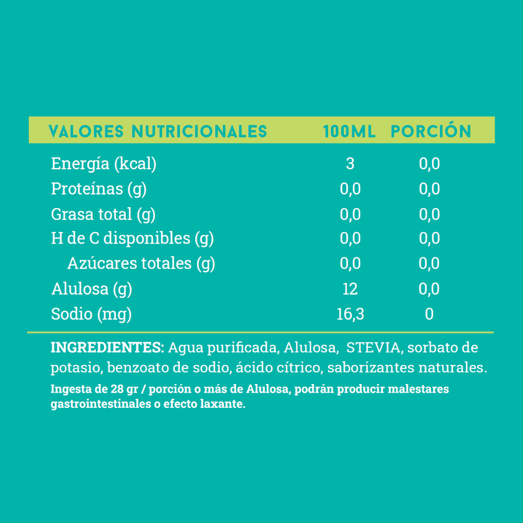 Caja 18 unidades Alusweet Alulosa + Stevia (Turquesa)