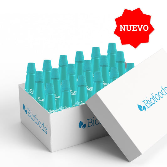 Caja 18 unidades Alusweet Alulosa + Stevia (Turquesa)