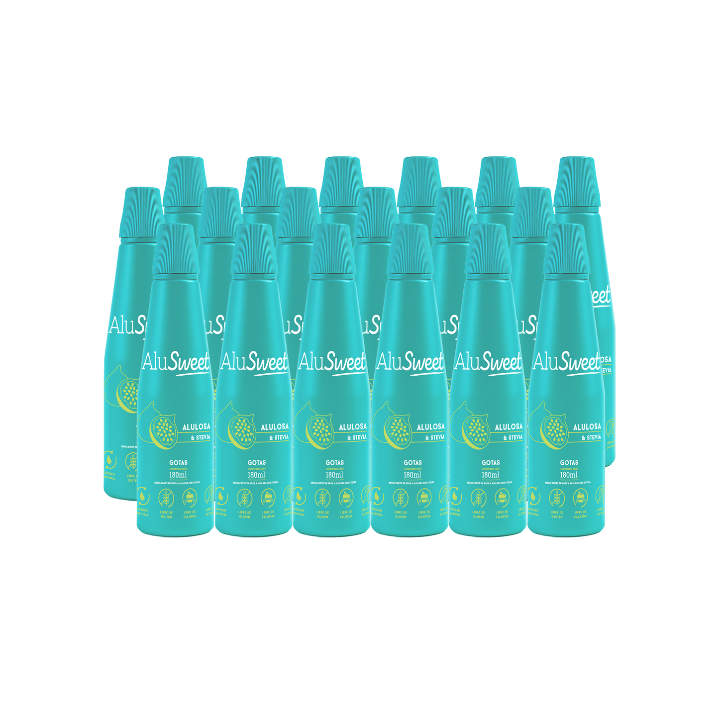 Caja 18 unidades Alusweet Alulosa + Stevia (Turquesa)